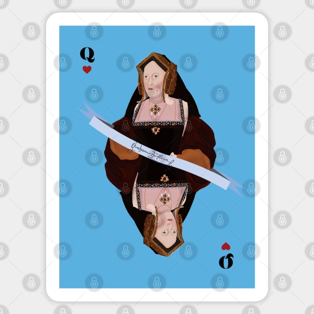 Catherine of Aragon card Sticker by vixfx